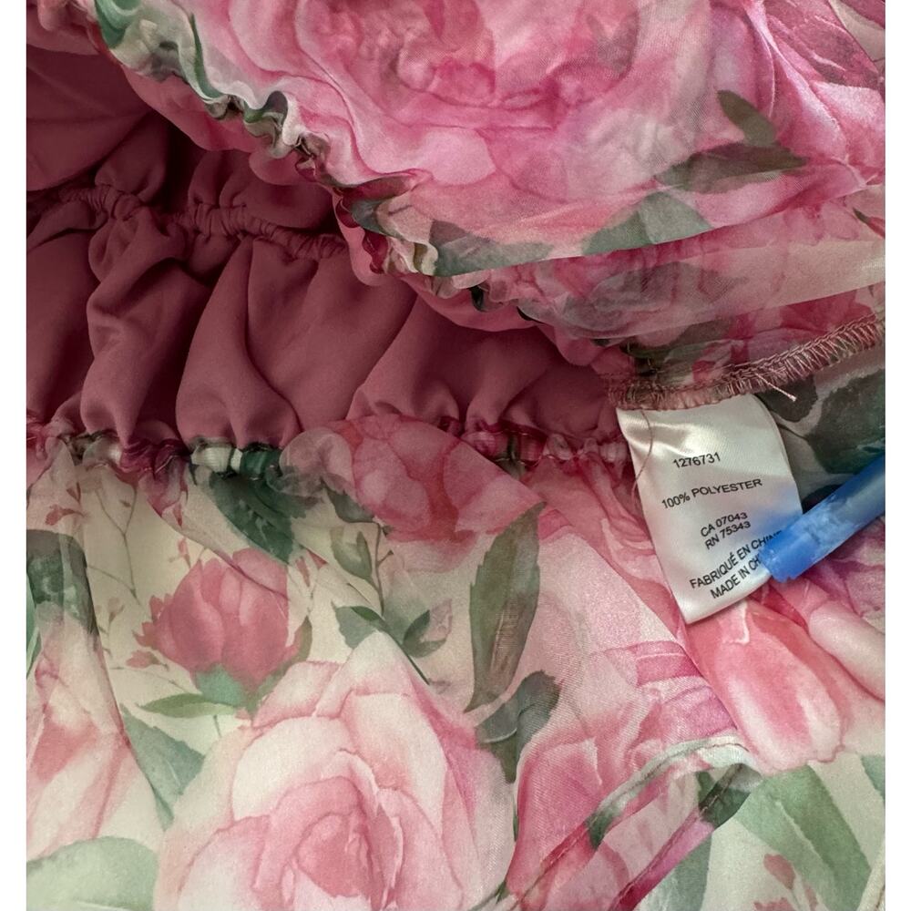 JOIE Polyester Floral Cropped Lightweight Ruched Spring Top Size Large - Picture 6 of 13